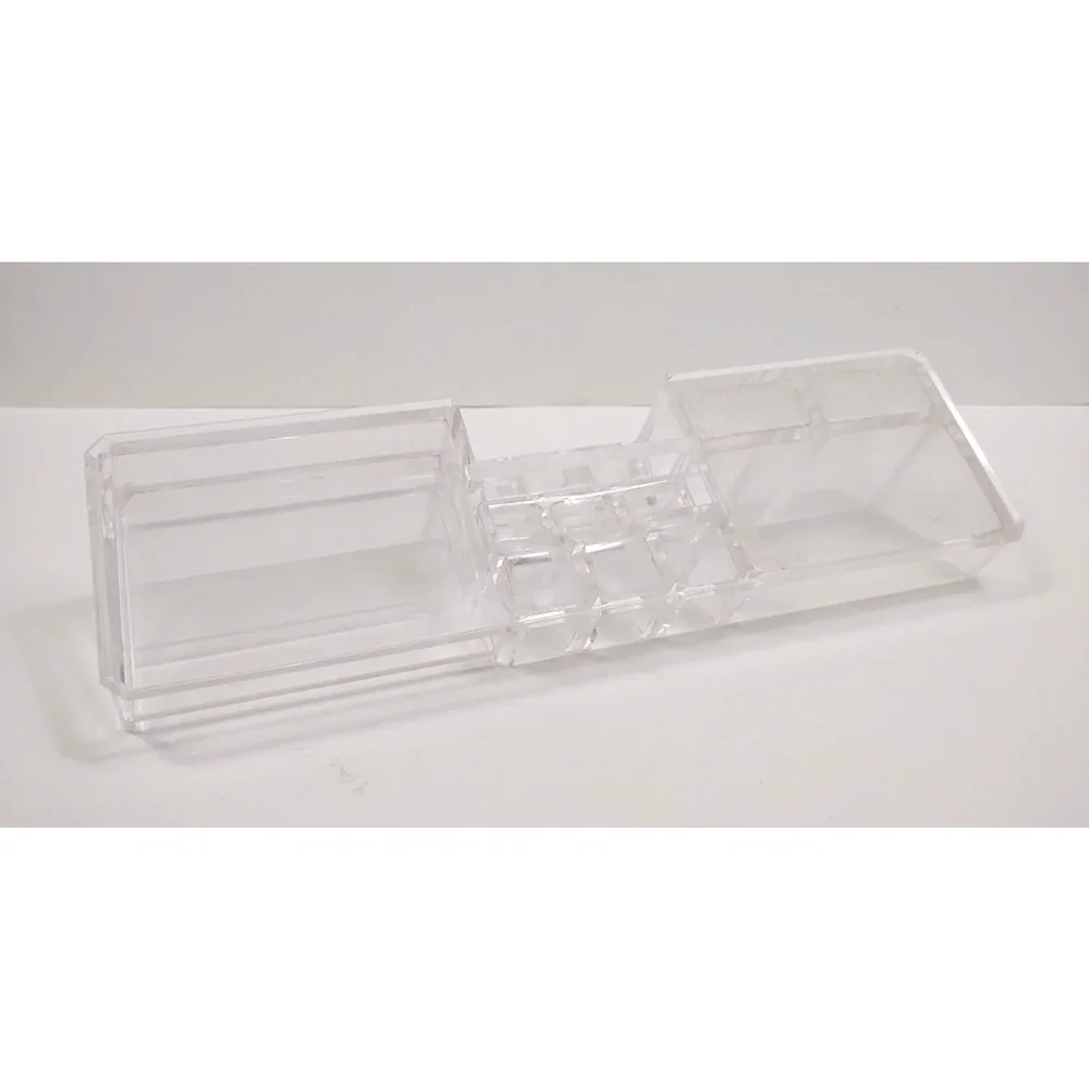 Home Basics 14 Section Clear Cosmetic and Jewelry Holder Organizer Vanity Storag